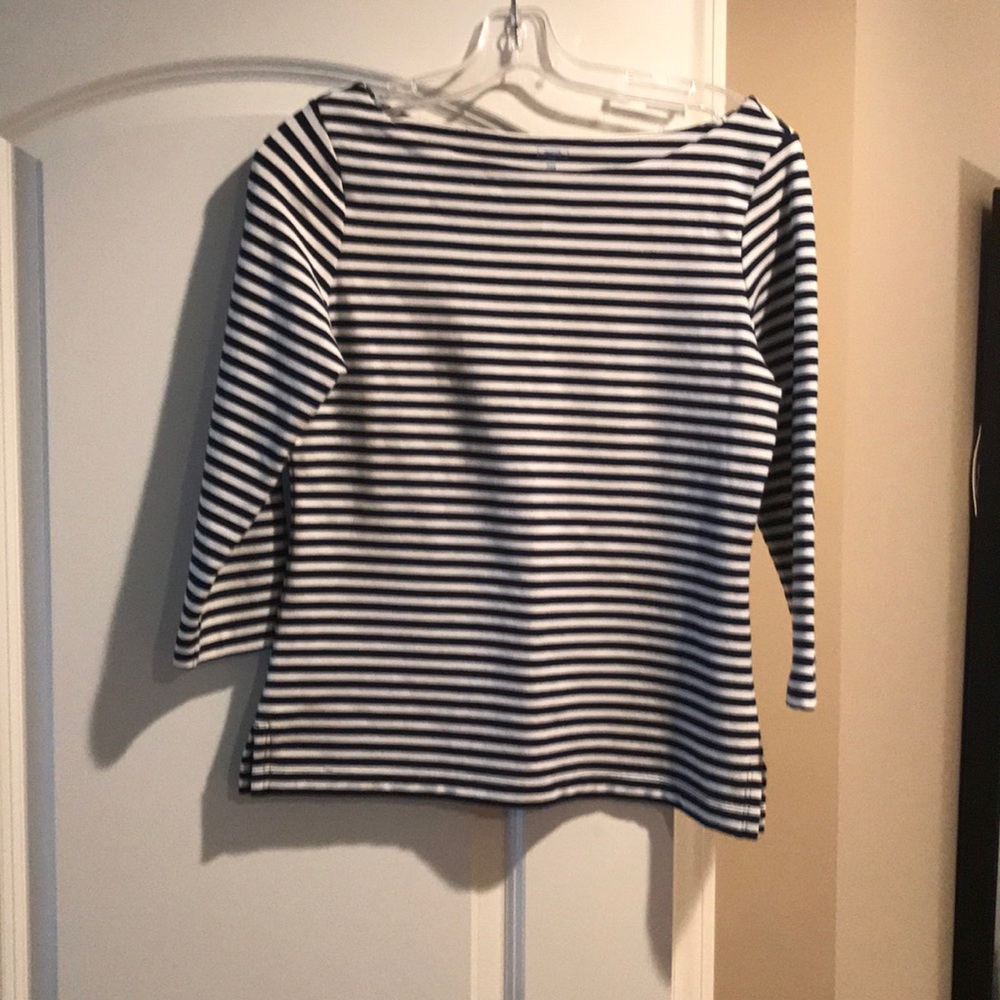 Boatneck Navy Blue and White Gap Shirt